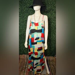 Color block Maxi Dress